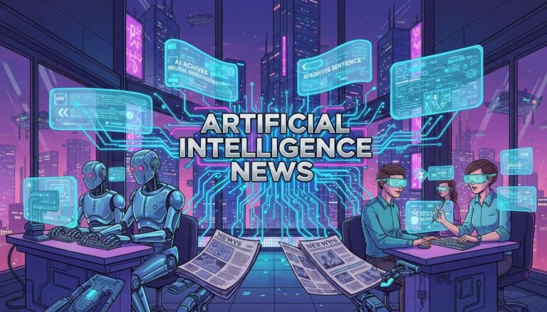 artificial intelligence news cyberpunk newsroom 4c1a67c8